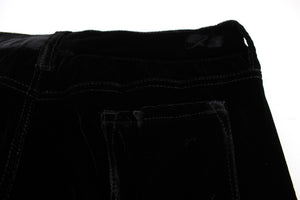 Ermanno Scervino Schwarze Slim Fit-Hose aus Viskosemischung und Samt