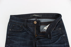 Ermanno Scervino Blaue Slim Jeans Denim-Hosen Skinny Leg Stretch