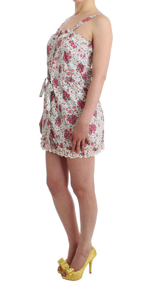 Ermanno Scervino Strandmode Pink Floral Beach Minikleid Kurz