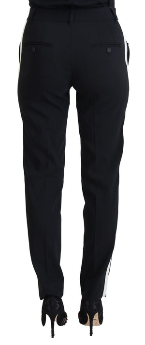 Dolce & Gabbana Schwarze Hosen mit hoher Taille für Frauen