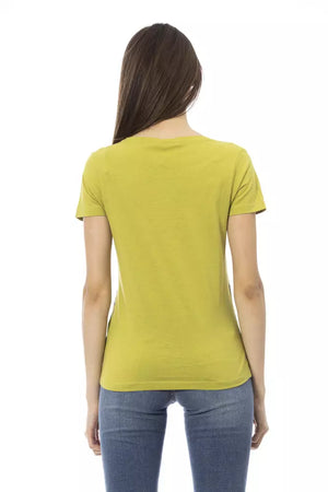 Trussardi Action Grünes T-Shirt aus Baumwolle für Frauen