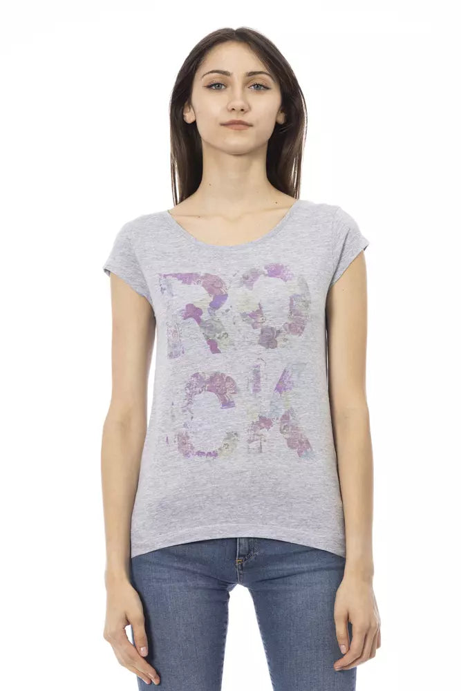 Trussardi Action Graues Baumwoll-T-Shirt