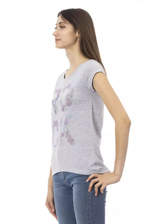 Trussardi Action Graues Baumwoll-T-Shirt