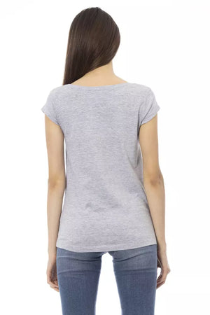 Trussardi Action Graues Baumwoll-T-Shirt