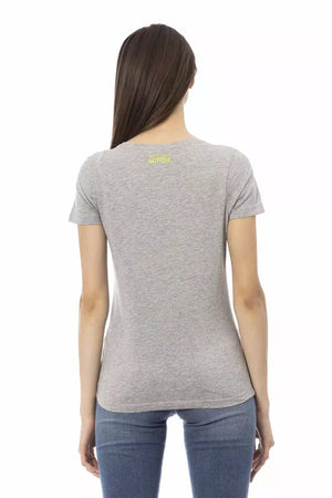 Trussardi Action Graues Baumwoll-T-Shirt