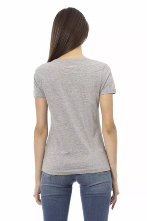 Trussardi Action Graues Baumwoll-T-Shirt