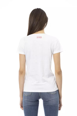 Trussardi Action Weiße Baumwoll-Tops & T-Shirts