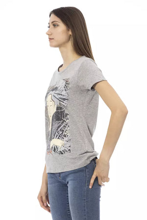 Trussardi Action Graues Baumwoll-T-Shirt