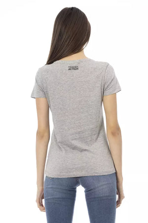 Trussardi Action Graues Baumwoll-T-Shirt