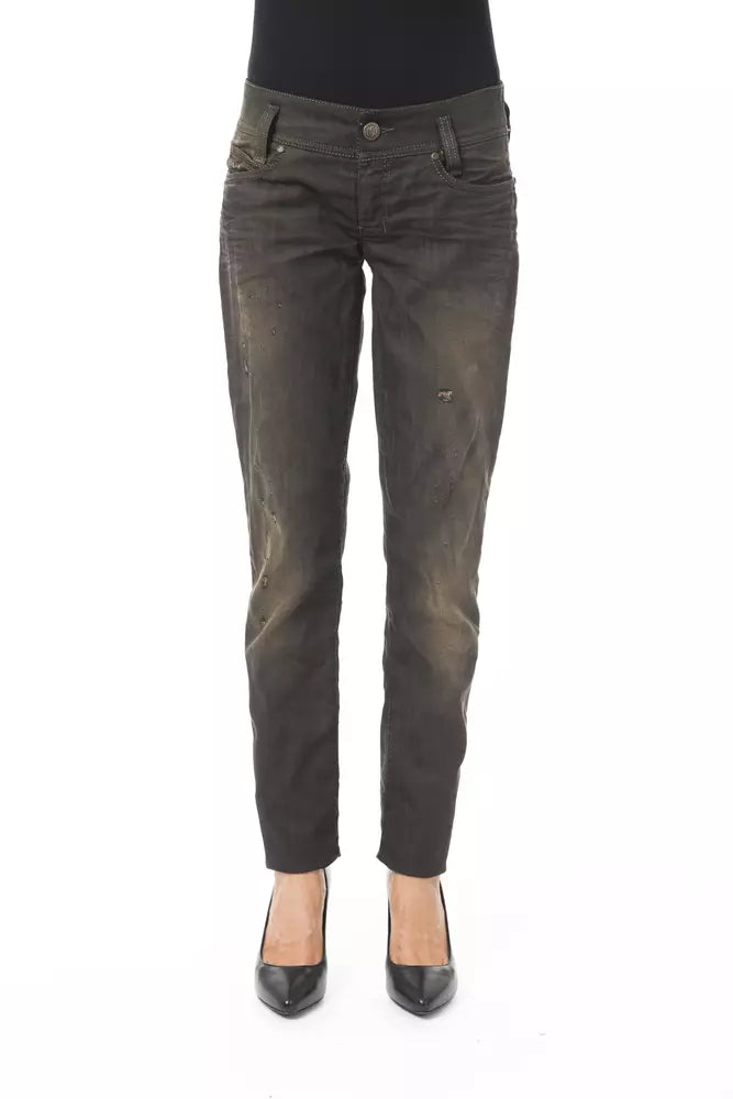 BYBLOS Schwarze Baumwoll-Jeans für Damen