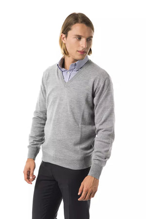Uominitaliani Grauer Polyester-Pullover