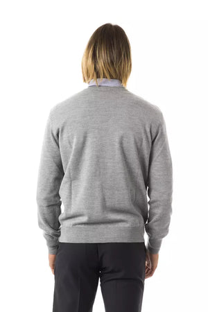 Uominitaliani Grauer Polyester-Pullover