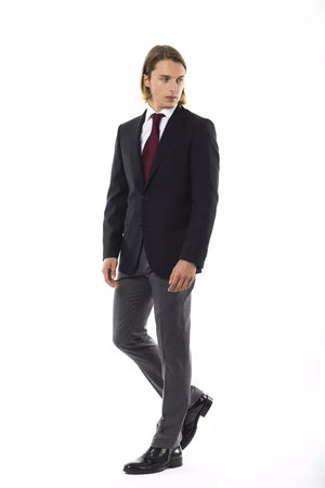 Uominitaliani Schwarzer Wollblazer für Herren