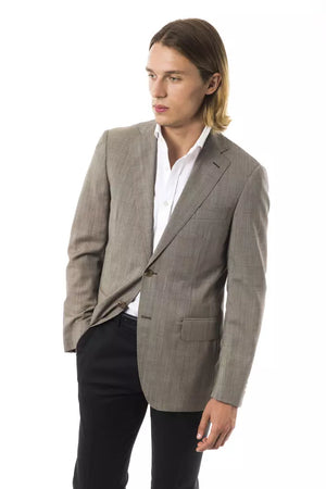 Uominitaliani Grauer Herren-Wollblazer