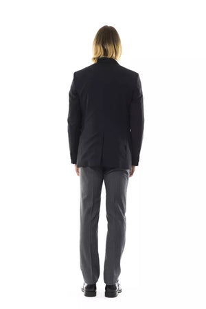Uominitaliani Schwarzer Wollblazer für Herren