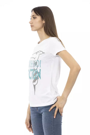 Trussardi Action Weiße Baumwoll-Tops & T-Shirts