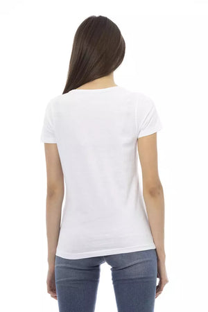 Trussardi Action Weiße Baumwoll-Tops & T-Shirts