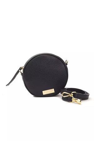 Pompei Donatella Graue Leder-Crossbody-Tasche für Damen