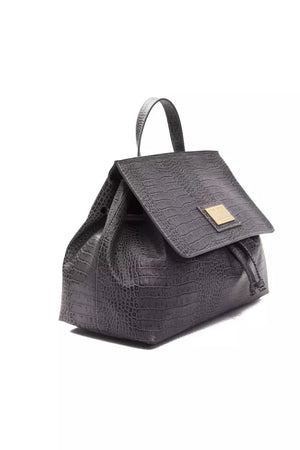 Pompei Donatella Graue Ledertasche für Damen