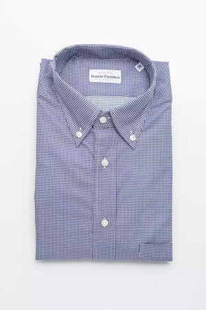 Robert Friedman Herrenhemd aus blauer Baumwolle