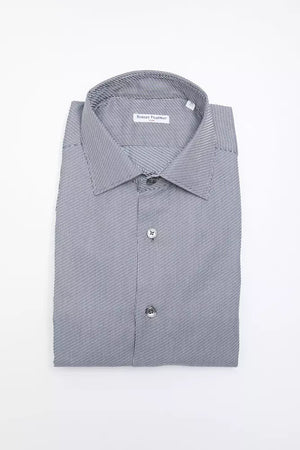 Robert Friedman Blaues Denim-Hemd