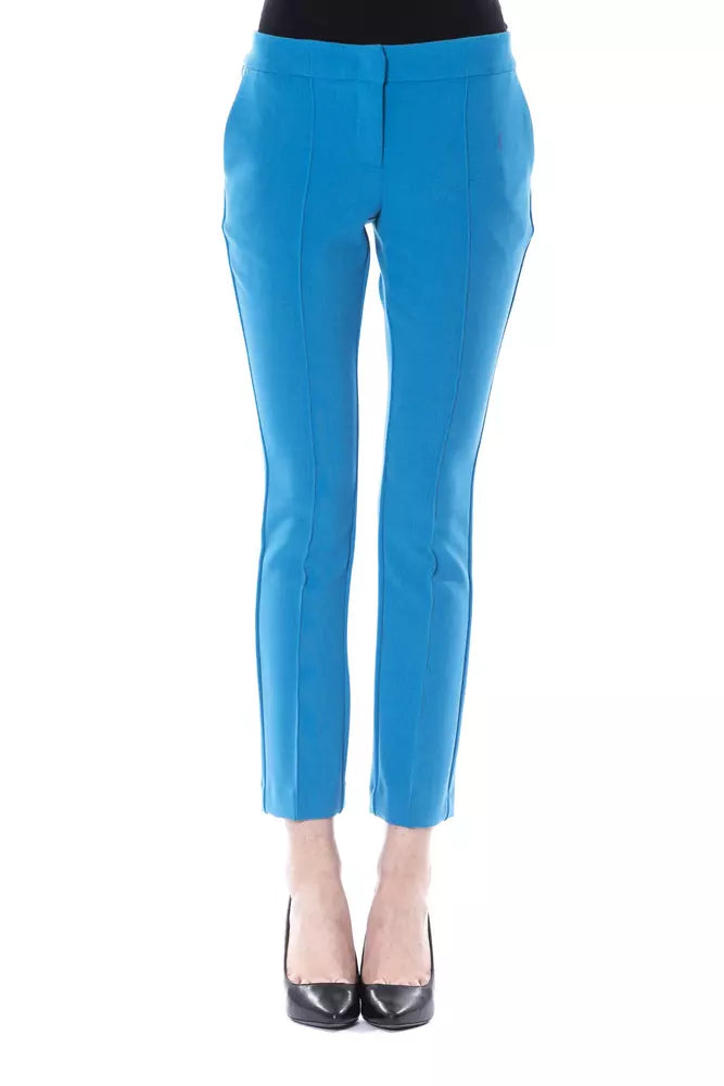 BYBLOS Hellblaue Damen-Skinny-Hose aus Polyester
