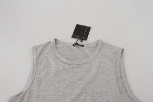 Ermanno Scervino Graues ärmelloses Männer-Pullover-T-Shirt