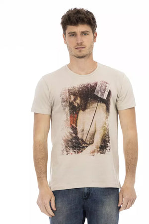 Trussardi Action Beige Baumwoll-T-Shirt für Herren