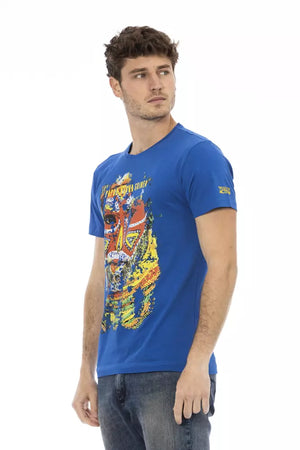 Trussardi Action Blu Baumwoll-T-Shirt für Herren