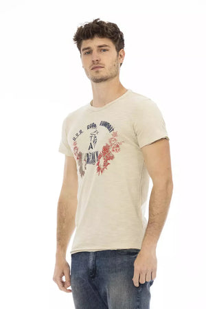 Trussardi Action Beige Baumwoll-T-Shirt für Herren
