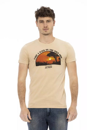 Trussardi Action Beige Baumwoll-T-Shirt für Herren