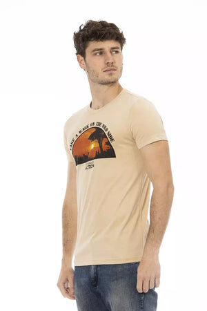 Trussardi Action Beige Baumwoll-T-Shirt für Herren