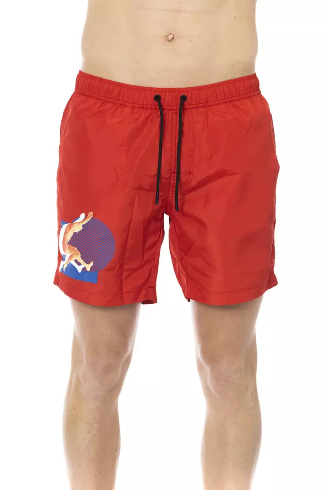 Bikkembergs Rote Badeshorts aus Polyester