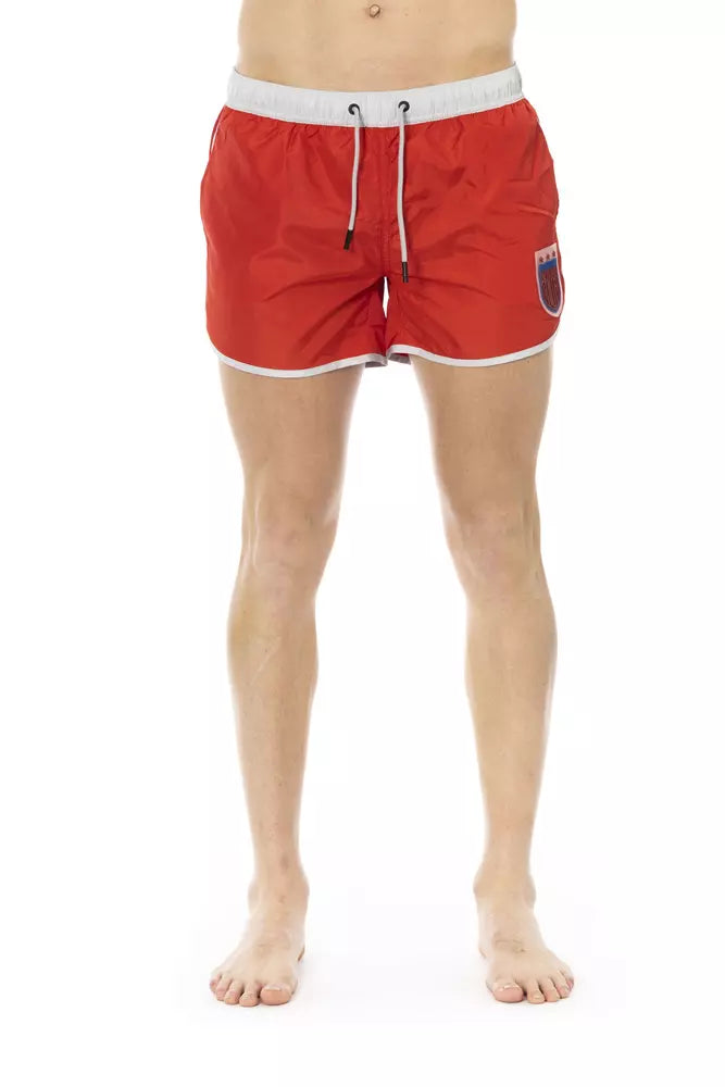 Bikkembergs Rote Badeshorts aus Polyester