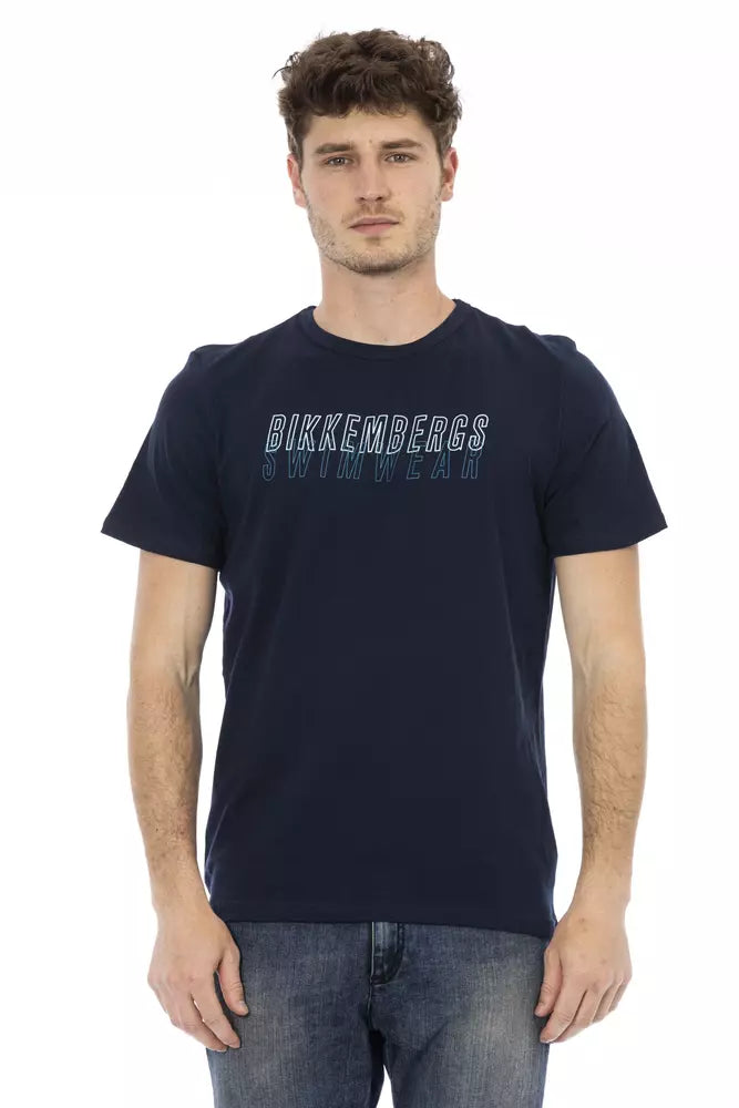Bikkembergs Blu Baumwoll-T-Shirt für Herren