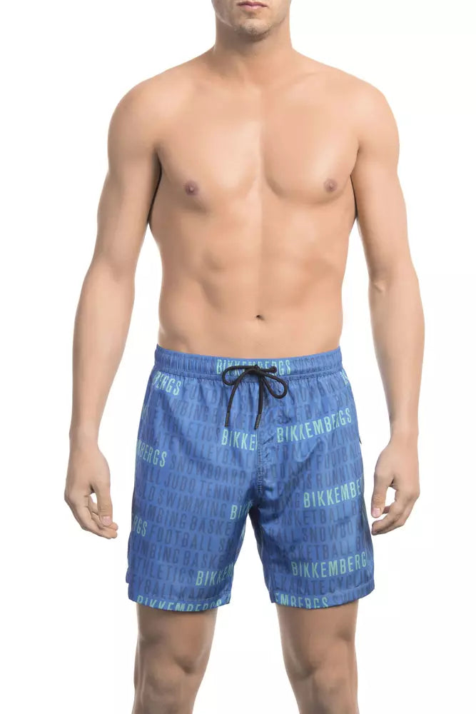 Bikkembergs Blaue Badeshorts aus Polyester