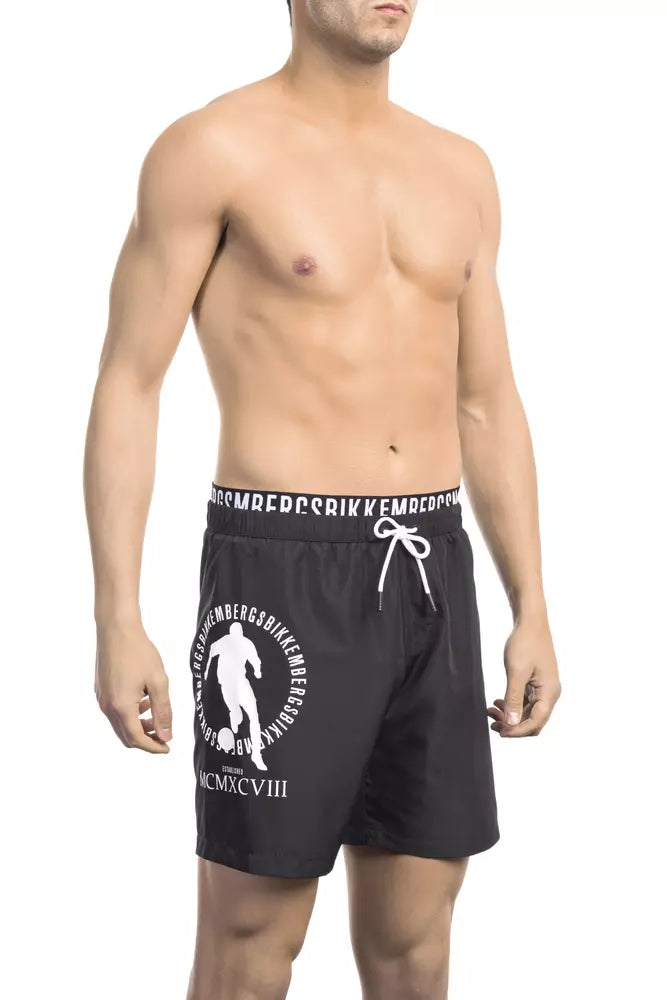 Bikkembergs Schwarze Badeshorts aus Polyester