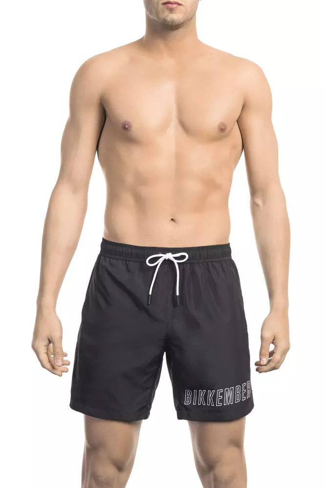 Bikkembergs Schwarze Badeshorts aus Polyester