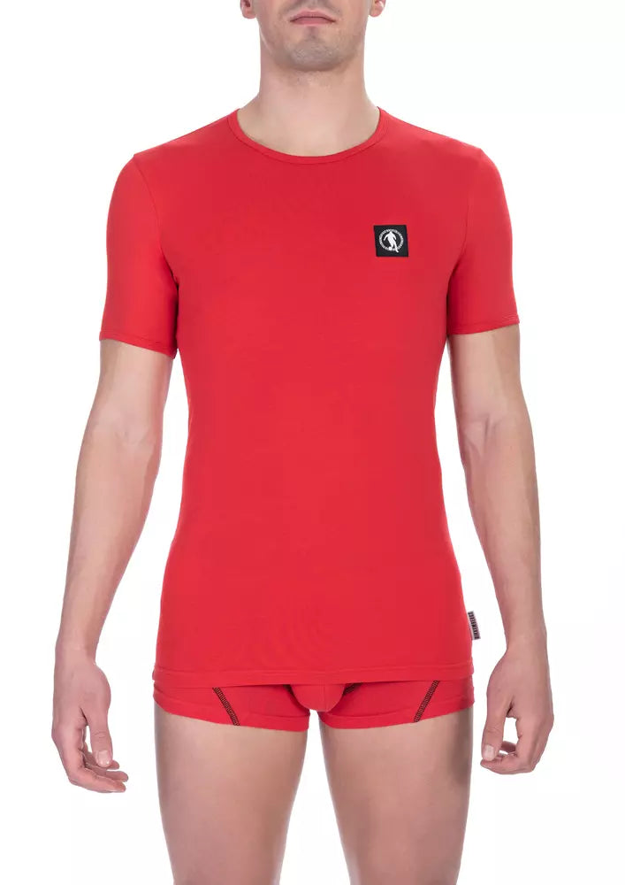 Bikkembergs Rosso Baumwoll-T-Shirt für Herren