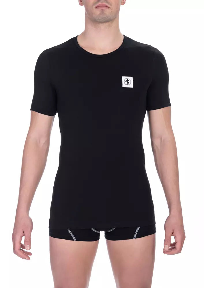 Bikkembergs Schwarzes Baumwoll-T-Shirt im Doppelpack für Herren