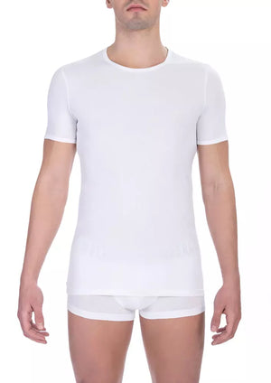 Bikkembergs Weißes Herren-T-Shirt aus Baumwolle
