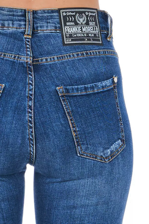Frankie Morello Damenjeans aus Blauem Denim