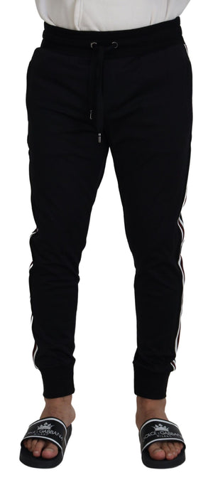 Dolce & Gabbana Schwarze DG Print Herren-Jogger-Hose