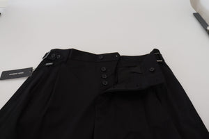 Dolce & Gabbana Schwarze formelle Chino-Hose aus Baumwolle