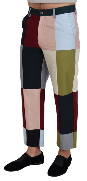 Dolce & Gabbana Multicolor Baumwoll-Patchwork-Hose