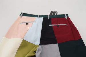 Dolce & Gabbana Multicolor Baumwoll-Patchwork-Hose