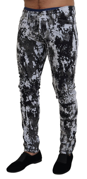 Dolce & Gabbana Multicolor Baumwolle Tie Dye Skinny Denim Jeans