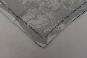 Costume National Grauer Print-Schal Foulard Markenschal