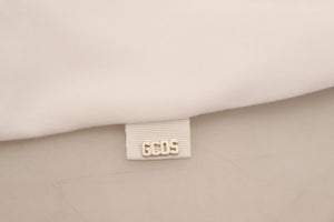 GCDS Weißes T-Shirt mit Logodruck und kurzen Ärmeln aus Baumwolle