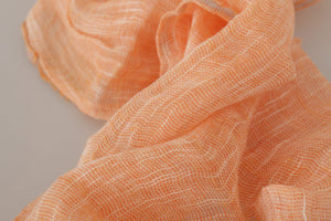 Malo Pfirsich Leinen gestrickt Schal Wrap Fransen Schal